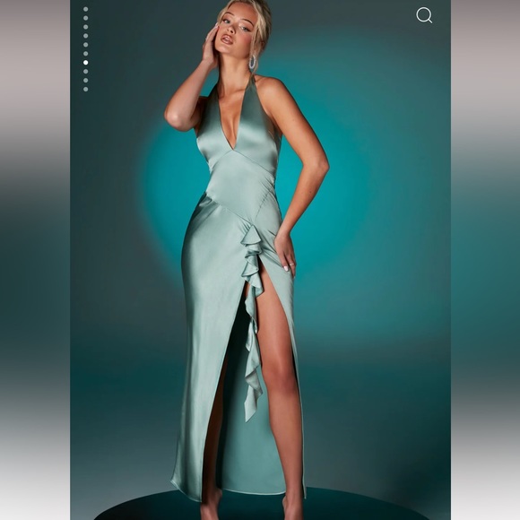 Steel blue maxi dress - Picture 4 of 6